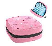 Bolsa de almacenamiento para servilletas sanitarias, bolsa de almacenamiento portátil para servilletas, feliz día de San Valentín, Varios colores, 4.7x6.6x6.6 in/12x17x17 cm