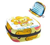 Bolsa de almacenamiento para servilletas sanitarias, bolsa de almacenamiento portátil para servilletas sanitarias, lindo bebé peluche león It's a Boy, Varios colores, 4.7x6.6x6.6 in/12x17x17 cm