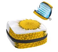 Bolsa de almacenamiento para servilletas sanitarias, bolsa de almacenamiento portátil para servilletas, primer plano de margarita perfecta, Varios colores, 4.7x6.6x6.6 in/12x17x17 cm