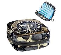 Bolsa de almacenamiento para servilletas sanitarias, bolsa de almacenamiento portátil para servilletas sanitarias, hora del reloj destino, Varios colores, 4.7x6.6x6.6 in/12x17x17 cm