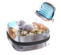 Bolsa de almacenamiento para servilletas sanitarias, bolsa de almacenamiento portátil para servilletas, caballos corriendo libertad, Varios colores, 4.7x6.6x6.6 in/12x17x17 cm
