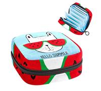 Bolsa de almacenamiento para servilletas sanitarias, bolsa de almacenamiento portátil para servilletas, Hello Summer Cat, Varios colores, 4.7x6.6x6.6 in/12x17x17 cm