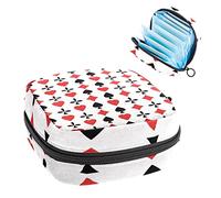 Bolsa de almacenamiento para servilletas sanitarias, bolsa de almacenamiento portátil para servilletas sanitarias, increíble patrón de tarjetas de póquer, Varios colores, 4.7x6.6x6.6 in/12x17x17 cm