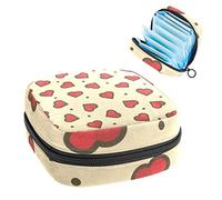 Bolsa de almacenamiento para servilletas sanitarias, bolsa de almacenamiento portátil para servilletas, patrón de amor rosa y rojo, Varios colores, 4.7x6.6x6.6 in/12x17x17 cm
