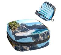 Bolsa de almacenamiento para servilletas sanitarias, bolsa de almacenamiento portátil para servilletas sanitarias, palmera de arena para isla de playa, Varios colores, 4.7x6.6x6.6 in/12x17x17 cm