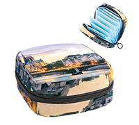 Bolsa de almacenamiento para servilletas sanitarias, bolsa de almacenamiento portátil para servilletas sanitarias, Notre Dame Paris, Varios colores, 4.7x6.6x6.6 in/12x17x17 cm