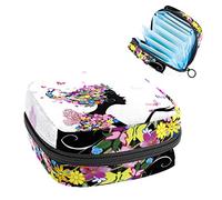 Bolsa de almacenamiento para servilletas sanitarias, bolsa de almacenamiento portátil para servilletas, flores de niña mariposa, Varios colores, 4.7x6.6x6.6 in/12x17x17 cm