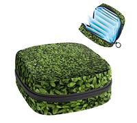 Bolsa de almacenamiento para servilletas sanitarias, bolsa de almacenamiento portátil para servilletas sanitarias, arbusto verde de primer plano, Varios colores, 4.7x6.6x6.6 in/12x17x17 cm