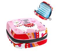 Bolsa de almacenamiento para servilletas sanitarias, bolsa de almacenamiento portátil para servilletas, alpaca aquí y rosa, Varios colores, 4.7x6.6x6.6 in/12x17x17 cm