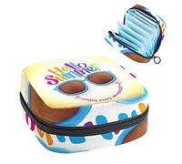 Bolsa de almacenamiento para servilletas sanitarias, bolsa de almacenamiento portátil para servilletas, Hello Summer Smile, Varios colores, 4.7x6.6x6.6 in/12x17x17 cm