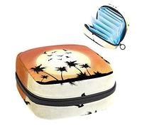 Bolsa de almacenamiento para servilletas sanitarias, bolsa de almacenamiento portátil para servilletas, escena tropical hermosa puesta de sol, Varios colores, 4.7x6.6x6.6 in/12x17x17 cm