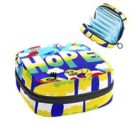 Bolsa de almacenamiento para servilletas sanitarias, bolsa de almacenamiento portátil para servilletas, letras de esperanza, Varios colores, 4.7x6.6x6.6 in/12x17x17 cm