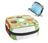 Bolsa de almacenamiento para servilletas sanitarias, bolsa de almacenamiento portátil para servilletas, color verde sushi, Varios colores, 4.7x6.6x6.6 in/12x17x17 cm