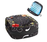 Bolsa de almacenamiento para servilletas sanitarias, bolsa de almacenamiento portátil para servilletas, feliz año nuevo en pizarra, Varios colores, 4.7x6.6x6.6 in/12x17x17 cm
