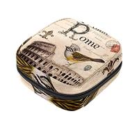 Bolsa de almacenamiento para servilletas sanitarias, bolsa de copa menstrual, bolsa de viaje para niñas, organizador de almohadillas sanitarias de gran capacidad, romántica Roma