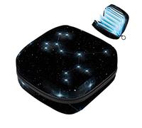Bolsa de almacenamiento para servilletas sanitarias, bolsa de copa menstrual, bolsa de viaje para niñas, organizador de almohadillas sanitarias, galaxia, universo, constelación, cielo estrellado