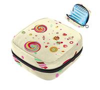 Bolsa de almacenamiento para servilletas sanitarias, bolsa de copa menstrual, bolsa de viaje para niñas, organizador de almohadillas sanitarias, paleta dulce y caramelo