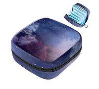 Bolsa de almacenamiento para servilletas sanitarias, bolsa de copa menstrual, bolsa de viaje para niñas, organizador de almohadillas sanitarias, galaxia cielo estrellado