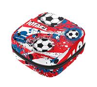 Bolsa de almacenamiento para servilletas sanitarias, bolsa de copa menstrual para niñas, de gran capacidad, organizador de almohadillas sanitarias, diseño abstracto de fútbol de Francia