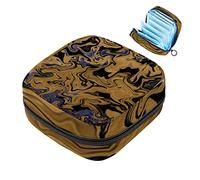 Bolsa de almacenamiento para servilletas sanitarias con diseño de espirales psicodélicos, con cremallera, para adolescentes, niñas, mujeres y mujeres