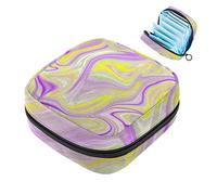 Bolsa de almacenamiento para servilletas sanitarias con diseño de espirales psicodélicos, con cremallera, para adolescentes, niñas, mujeres y mujeres