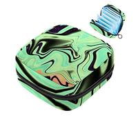 Bolsa de almacenamiento para servilletas sanitarias con diseño de espirales psicodélicos, portátil, para mujeres, adolescentes y niñas, bolsa de copa menstrual, soporte para almohadilla de lactancia