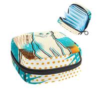 Bolsa de almacenamiento para servilletas sanitarias con diseño de gato pop art, Varios colores, 4.7x6.6x6.6 in/12x17x17 cm