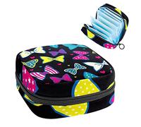 Bolsa de almacenamiento para servilletas sanitarias con forma de corazón, color negro, Varios colores, 4.7x6.6x6.6 in/12x17x17 cm