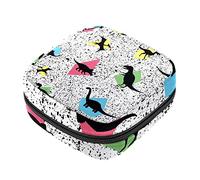 Bolsa de almacenamiento para servilletas sanitarias con patrón de dinosaurios, bolsa de almohadilla menstrual portátil con cremallera para adolescentes, niñas, mujeres y mujeres