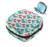 Bolsa de almacenamiento para servilletas sanitarias con patrón de guisante dulce, bolsa portátil para mujeres, adolescentes y niñas, bolsa de copa menstrual, soporte para almohadilla de lactancia