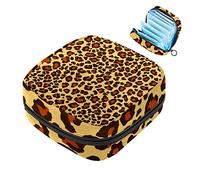 Bolsa de almacenamiento para servilletas sanitarias con patrón de Jaguar salvaje de leopardo, bolsa de almohadilla menstrual portátil con cremallera para adolescentes, niñas, mujeres y mujeres