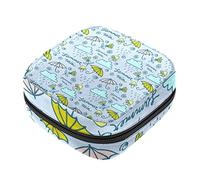 Bolsa de almacenamiento para servilletas sanitarias con patrón de paraguas para día de lluvia, bolsa de almohadilla menstrual portátil con cremallera para adolescentes, niñas, mujeres y mujeres