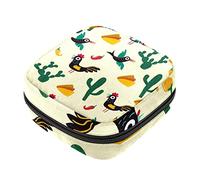 Bolsa de almacenamiento para servilletas sanitarias con símbolos de México para mujeres, adolescentes y niñas, bolsa de copa menstrual, soporte para almohadilla de lactancia