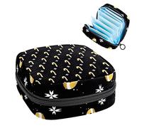 Bolsa de almacenamiento para servilletas sanitarias de bastón de caramelo dorado, bolsa de copa menstrual femenina, soporte para almohadilla de lactancia, bolsas de tampón, bolsa portátil para mujeres, adolescentes y niñas, 1 unidad