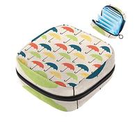 Bolsa de almacenamiento para servilletas sanitarias de color para paraguas menstrual, bolsa portátil para copa menstrual con cremallera para adolescentes, niñas, mujeres y mujeres