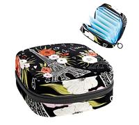 Bolsa de almacenamiento para servilletas sanitarias de la Torre Eiffel de París, color negro, Varios colores, 4.7x6.6x6.6 in/12x17x17 cm