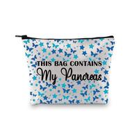 Bolsa de almacenamiento para suministros para diabéticos. Esta bolsa contiene My Pancreas Diabetes Pouch tipo 1 Tipo 2 Bolsa organizadora para diabetes, Contiene My Pancreas 3uk, moda