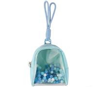 Bolsa de almacenamiento para Tamagotchi tamaño mini, diseño transparente con material de lona, ligero y funcional para las necesidades diarias de transporte (azul)