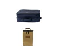 Bolsa de almacenamiento para tanque de estufa de casete al aire libre, olla para estufa, bolsa de almacenamiento para utensilios de cocina para acampar, Negro y caqui-S