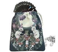 Bolsa de almacenamiento para tarjetas de tarot, bolsa de almacenamiento para cartas de tarot, bolsa de almacenamiento para cartas de arot, cordón, bolsa de dados de tarot, estilo Halloween, diseño de