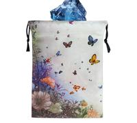 Bolsa de almacenamiento para tarjetas de tarot, bolsa de almacenamiento para tarjetas de tarot con cordones, organizador de dados impreso, soporte de joyería para relojes de runa de precioso