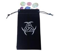 Bolsa de almacenamiento para tarjetas de tarot, bolsillo de almacenamiento de terciopelo con cordón | Tamaño 10 cm x 18 cm para tarjetas de tarot | Almacenamiento para piedras de cristal, mármoles