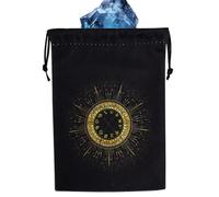 Bolsa de almacenamiento para tarjetas de tarot con cordones, Fhr134 | Organizador de dados impreso, soporte de joyería para relojes de cristal precioso, artículos espirituales