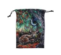 Bolsa de almacenamiento para tarot - 13 x 18 cm, bolsas de tarot con cordones, bolsillo de almacenamiento de doble cara de color portátil, bolsas de terciopelo para cristales, joyas, dados, Sxf09