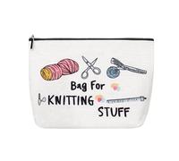 Bolsa de almacenamiento para tejer para mujeres y niñas, bolsa organizadora de hilo para ganchillo, bolsa de ganchillo para amantes del ganchillo, accesorios de punto, bolsa de regalo para amantes del