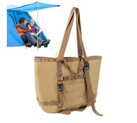 Bolsa de almacenamiento para utensilios de cocina de camping, bolsas de almacenamiento grandes impermeables de 33 L con asas, bolsa de camping multiusos para almacenamiento, camping y viajes, Khaki,