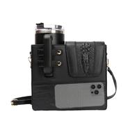 Bolsa de almacenamiento para vasos de agua, bolsa de transporte para botellas de agua, bolsa de transporte portátil, portabotellas ajustable para senderismo, Negro 1, verwijzen naar de beschrijving