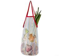 Bolsa de almacenamiento plegable de malla para colgar en la cocina, para ajo, cebolla, productos y compras con diseño ventilado, montado en la pared para una gestión eficiente del espacio (grande)