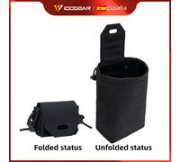 Bolsa de Almacenamiento Plegable IDOGEAR Mini Dump Pouch, Bolsa de Reciclaje de Nylon 500D Molle, Bolsa para Herramientas y Artículos Diversos para Cinturón Táctico, Chaleco, Mochila 35116 MC
