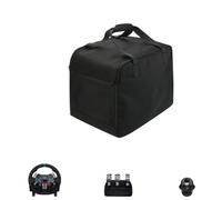 Bolsa de almacenamiento portátil adecuada para volante Logitech G29 Racing + pedal de freno + funda de transporte para palanca de cambios, bolsa organizadora de viaje, color negro